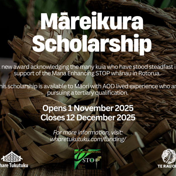 Te Rau Ora and Mana Enhancing STOP Trust announce the launch of the Māreikura Scholarship